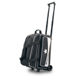 brunswick zone double roller tournament league play rolling travel bag suitcase white