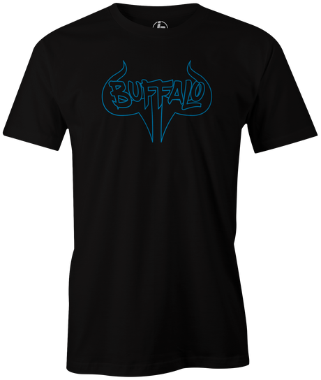 Blizzard Buffalo by Swag Bowling. Swag Bowling Classic Logo T-shirt. This shirt is perfect for bowling practice, leagues or weekend tournaments. Men's T-Shirt, bowling ball, tee, tee shirt, tee-shirt, t shirt, t-shirt, tees, league, tournament shirt, PBA, PWBA, USBC. Charcoal, Black, Purple, Red
