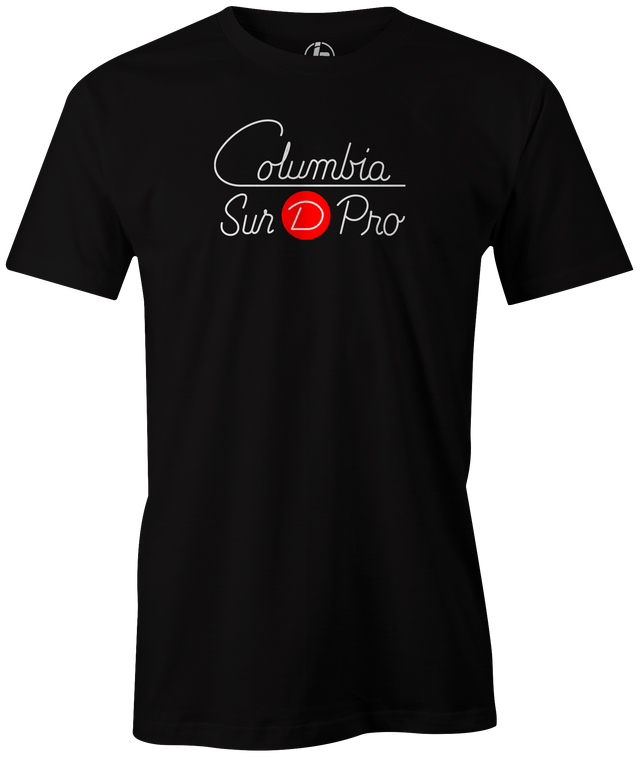 sur-d-columbia-300 bowling-ball-retro-logo-tshirt-vintage-bowler-tee-shirt