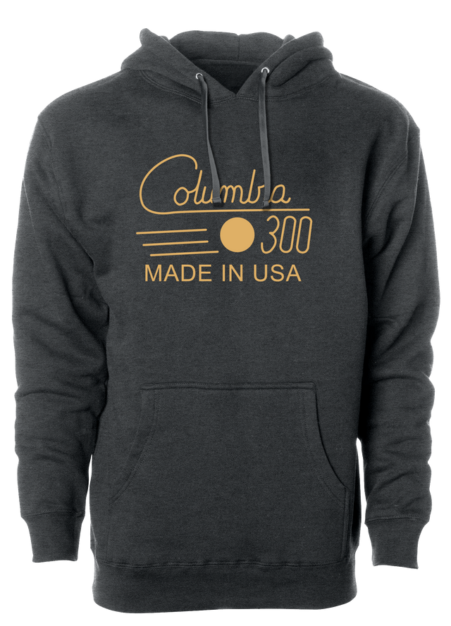 Keep warm in this stylish Columbia 300 - Vintage - design hooded sweatshirt. #Columbia300 #BowlsTheWorldOver 60/40 cotton/polyester blend material Standard Fit - Men's Sizing Jersey lined hood. Front pouch pocket Midweight Hoodie/Hooded Sweatshirt. Columbia300 Black U-Dot Wine Throwback Logo