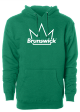 Keep warm in this stylish Brunswick Crown Logo design hooded sweatshirt. 60/40 cotton/polyester blend material Standard Fit  Front pouch pocket Midweight Hoodie/Hooded Sweatshirt. brunswick bowling hoodie hooded sweatshirt big b team shirt comfortable clothing amazon ebay 