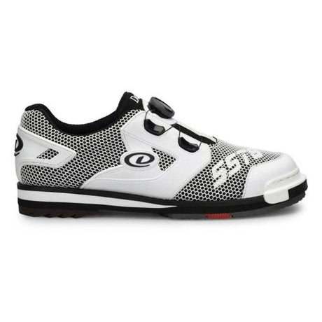 Dexter SST8 Power Frame BOA White/Black Bowling Shoes Dexter’s famous SST 8 innovation comes to you in the SST 8 Power Frame BOA. These shoes feature our new Power Frame KPU overmold in a textured honeycomb cell pattern to reinforce the fabric of the shoe for longer life. The BOA® Fit System with disc lacing gives you instant adjustability and convenience.