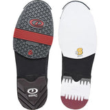Dexter SST8 Knit Charcoal Grey Bowling Shoes Right or left convertible Charcoal Grey Breathable, lightweight knit upper Unique total interchangeable sole construction Goodyear replaceable rubber traction sole Leather toe drag protector stops slide sole peel back Removable footbeds Included on push foot shoe: H5 saw tooth heel, H2 Ultra Brakz included on shoe Included on slide foot shoe: S8, T2+ soles included on shoe In Box: 1 Shoe Protector included