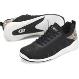 Dexter Delila Black Bowling Shoes Fully Fabric-Lined with Padded Tongue and Collar Low Collar Molded Removable Blown EVA Footbed Slide Shoes: Fixed S8 Slide Soles Fixed Non-Marking Defined Heels