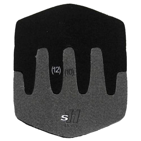 Dexter S11 Saw Tooth SST Slide Sole Features and Benefits</strong></div> <ul> <li>This sole is a saw-tooth combination of an S10: Grey Felt &amp; S12: Black Ice</li> <li>Reversible (Flip around to use either the S10 at the toe or use the S12 at the toe)</li> <li>One size:&nbsp;Trim to fit (Oversize option not available)</li> <li>Can be trimmed to fit all men’s and women’s sizes</li> </ul>