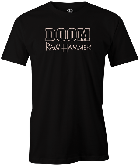 hammer-doom-raw-hammer retro vintage bowling ball logo tee shirt bowler tshirt