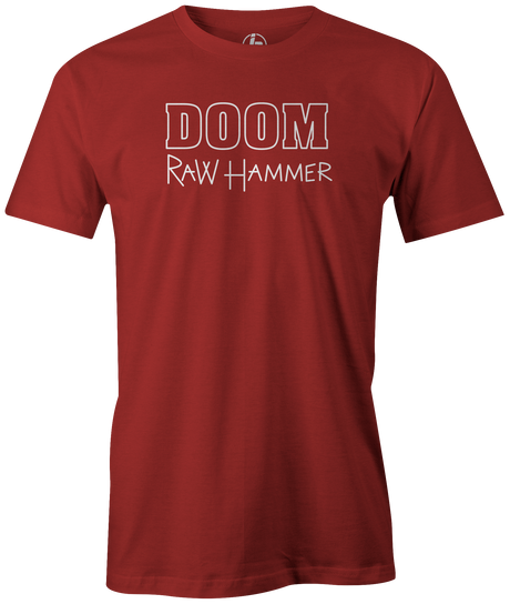 hammer-doom-raw-hammer retro vintage bowling ball logo tee shirt bowler tshirt