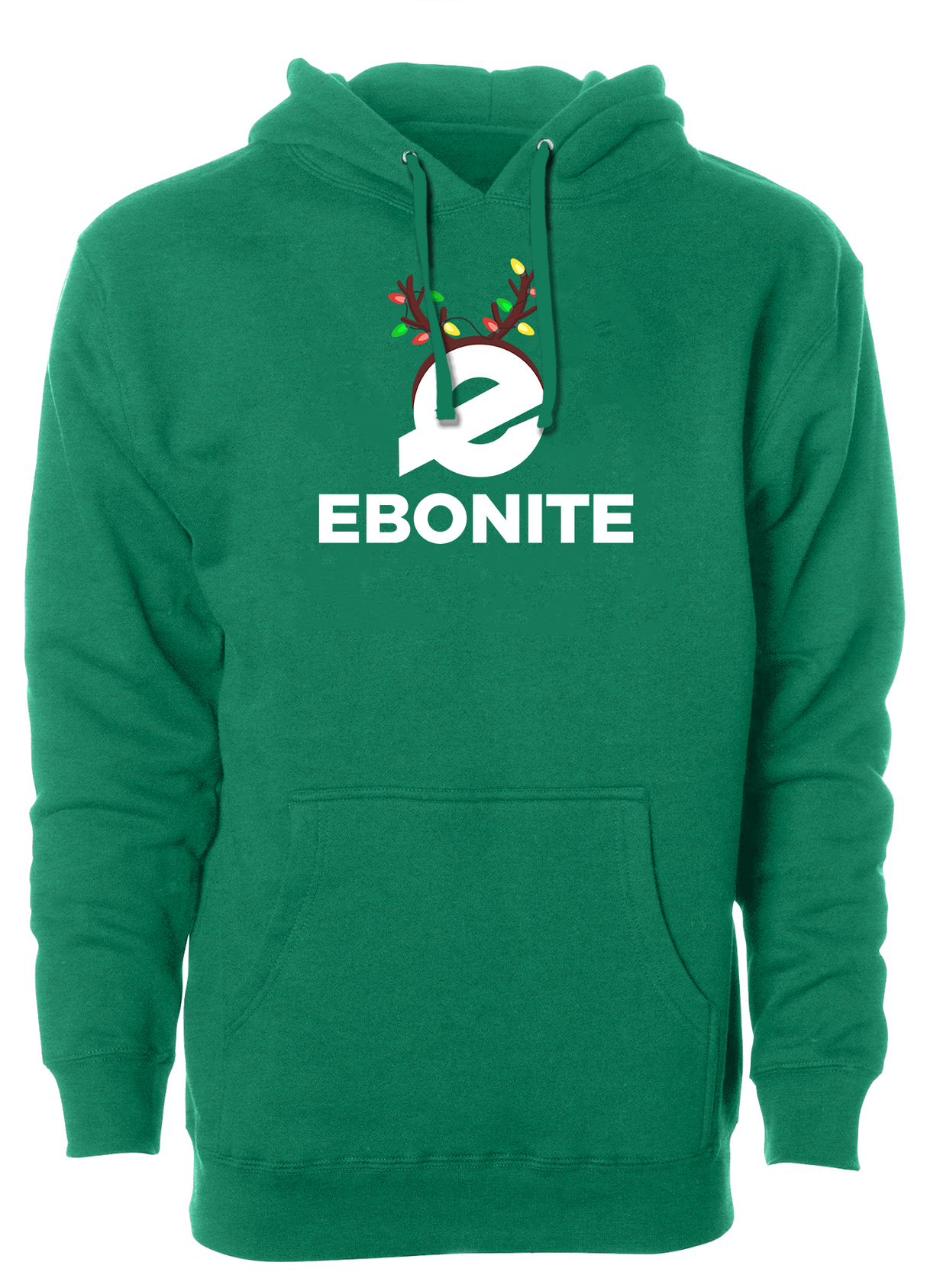 Ebonite Bowling Christmas Hoodie. Tis' the season for Christmas bowling tee shirts. Show your Merriness on and off the lanes with the ebonite bowling Holiday T-shirt!  ugly t-shirt comes in red and black colors. Show your holiday spirit with this shirt that helps you hook the ball at your office party or night out with your friends!  Bowling gift holiday gift guide. Tee-shirt gift. Christmas Tree