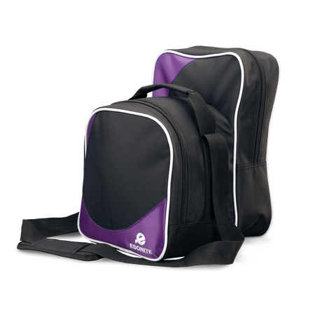 purple ebonite bag single tote over the shoulder carry on airport