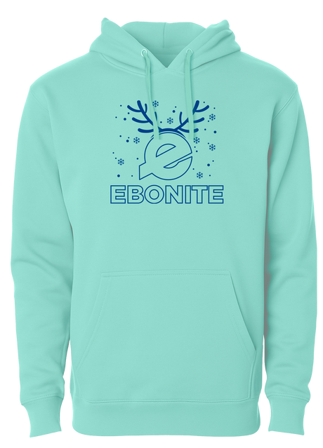Ebonite Blue Christmas Bowling Hoodie