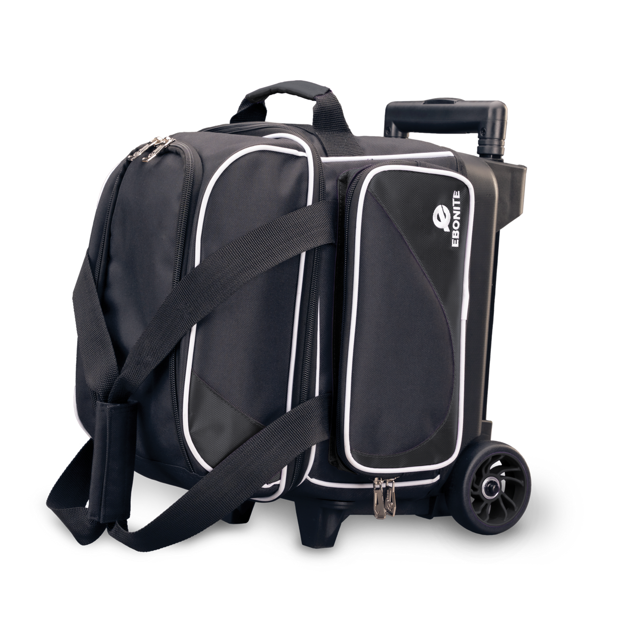 ebonite single roller bowling bag black tournament leagues