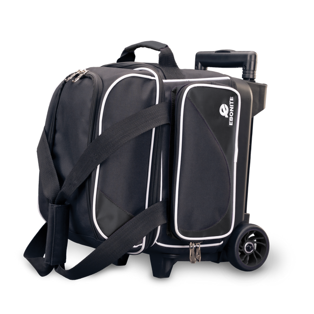 ebonite single roller bowling bag black tournament leagues