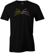 The perfect t-shirt for you if you loved the Track Bowling Freak bowling ball!This tee is the perfect match to your ball. This awesome bowling t-shirt is the perfect gift for any long time track fan or avid bowler! Hit the lanes with this awesome shirt to roll some strikes! Tshirt, tee, tee-shirt, tee shirt, Pro shop. League bowling team shirt. PBA. PWBA. USBC. Junior Gold. Youth bowling. Tournament t-shirt. Men's. Bowling Ball. Track Bowling.