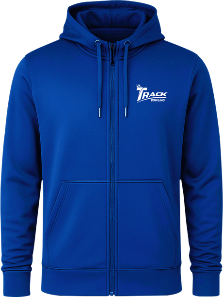 Track White Full Zip Hoodie