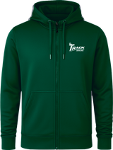 Track White Full Zip Hoodie