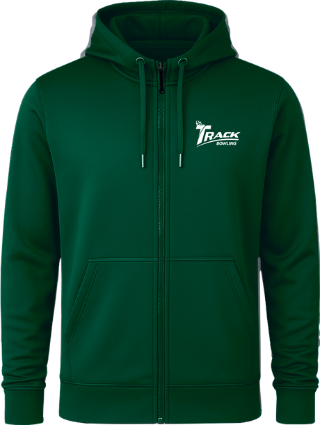 Track White Full Zip Hoodie
