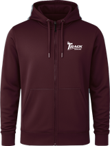 Track White Full Zip Hoodie