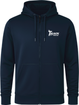 Track White Full Zip Hoodie