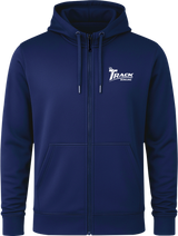 Track White Full Zip Hoodie
