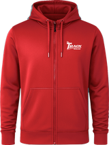 Track White Full Zip Hoodie