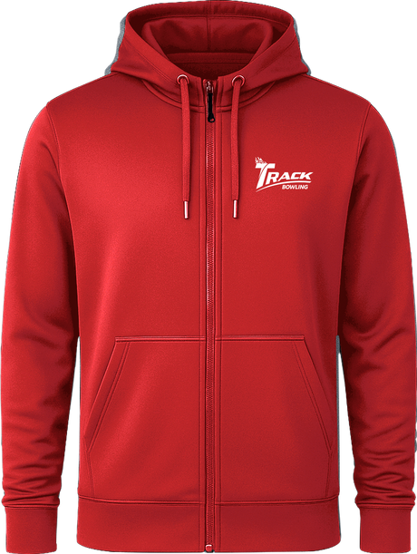Track White Full Zip Hoodie