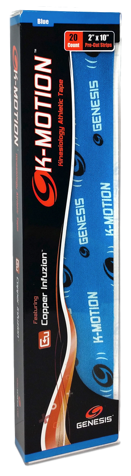 Genesis K-Motion Tape Precut Blue (20/pk)