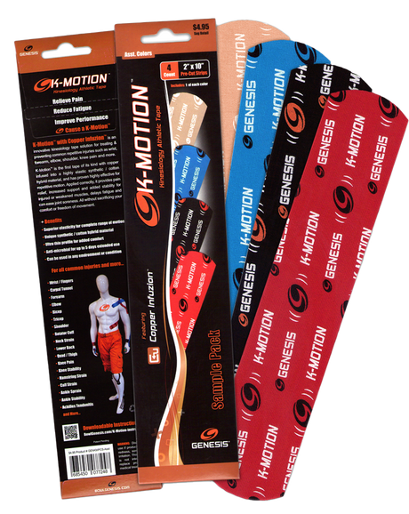 Genesis K-Motion Tape Precut Sample Assortment Pack (4/pk)