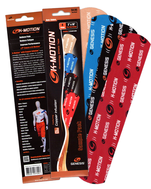 Genesis K-Motion Tape Precut Sample Assortment Pack (4/pk)