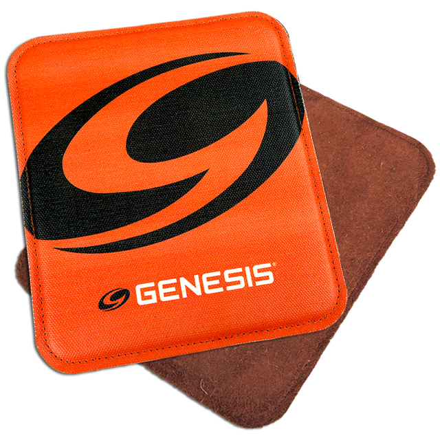 Pure Pad Grafix Buffalo Leather Ball Wipe Orange G Logo Made of durable all natural genuine Buffalo Leather, the heavy nap of the Pure Pad™ will effortlessly absorb dirt and oil better than any micro fiber towel or shammy ever could. It’s been specifically sized to fit in the palm of your hand, so right away you’ll notice the texture and feel the difference in weight. Every time you use it, you’ll be reminded that this isn’t just another ordinary bowling towel.