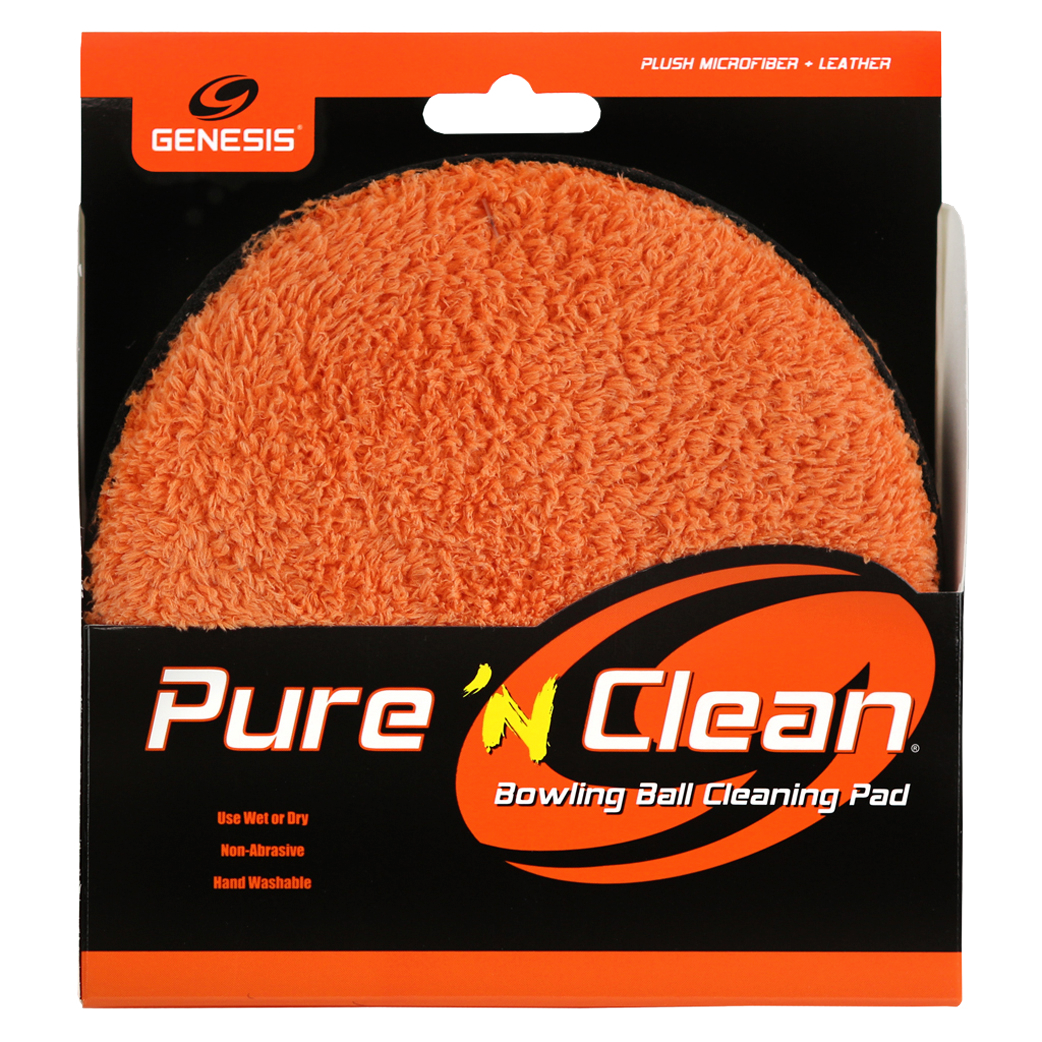 Genesis Pure N Clean Orange/Gray Bowling ball shammy wipe cleaner