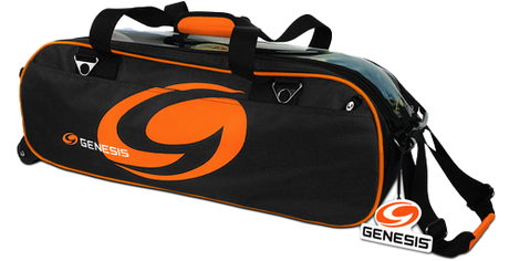 Genesis Sport Triple Roller Tote Black/Orange