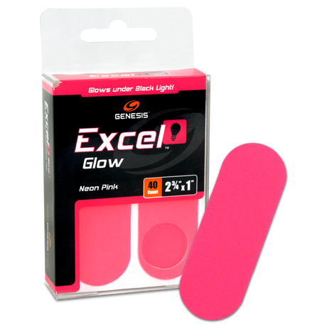 Genesis Excel Glow Neon Pink Black Light Performance Tape (40ct)