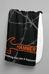 hammer bowling bedding blanket bowlers warm throw sherpa design classic gift sale price bedding comforter for bowling fans store shop pro pba pwba gift usbc