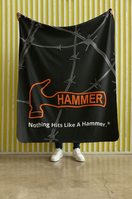 hammer bowling bedding blanket bowlers warm throw sherpa design classic gift sale price bedding comforter for bowling fans store shop pro pba pwba gift usbc