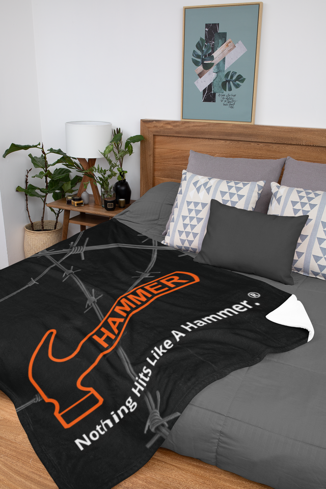 hammer bowling bedding blanket bowlers warm throw sherpa design classic gift sale price bedding comforter for bowling fans store shop pro pba pwba gift usbc
