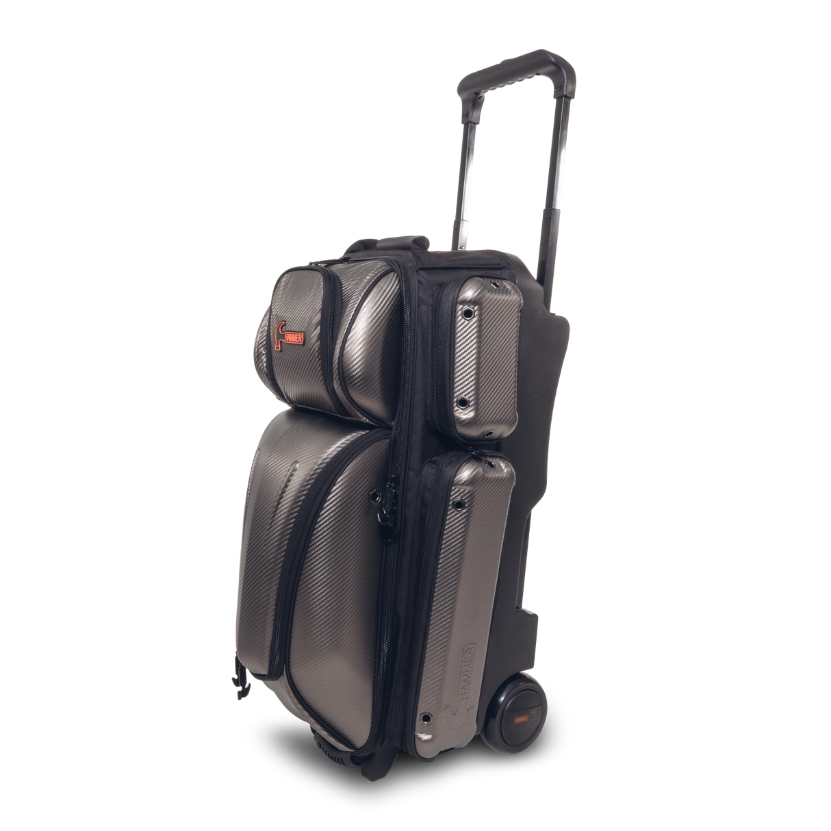 Hammer Carbon Shield 3 Ball Triple Roller Bowling Bag suitcase league tournament play sale discount coupon online pba tour