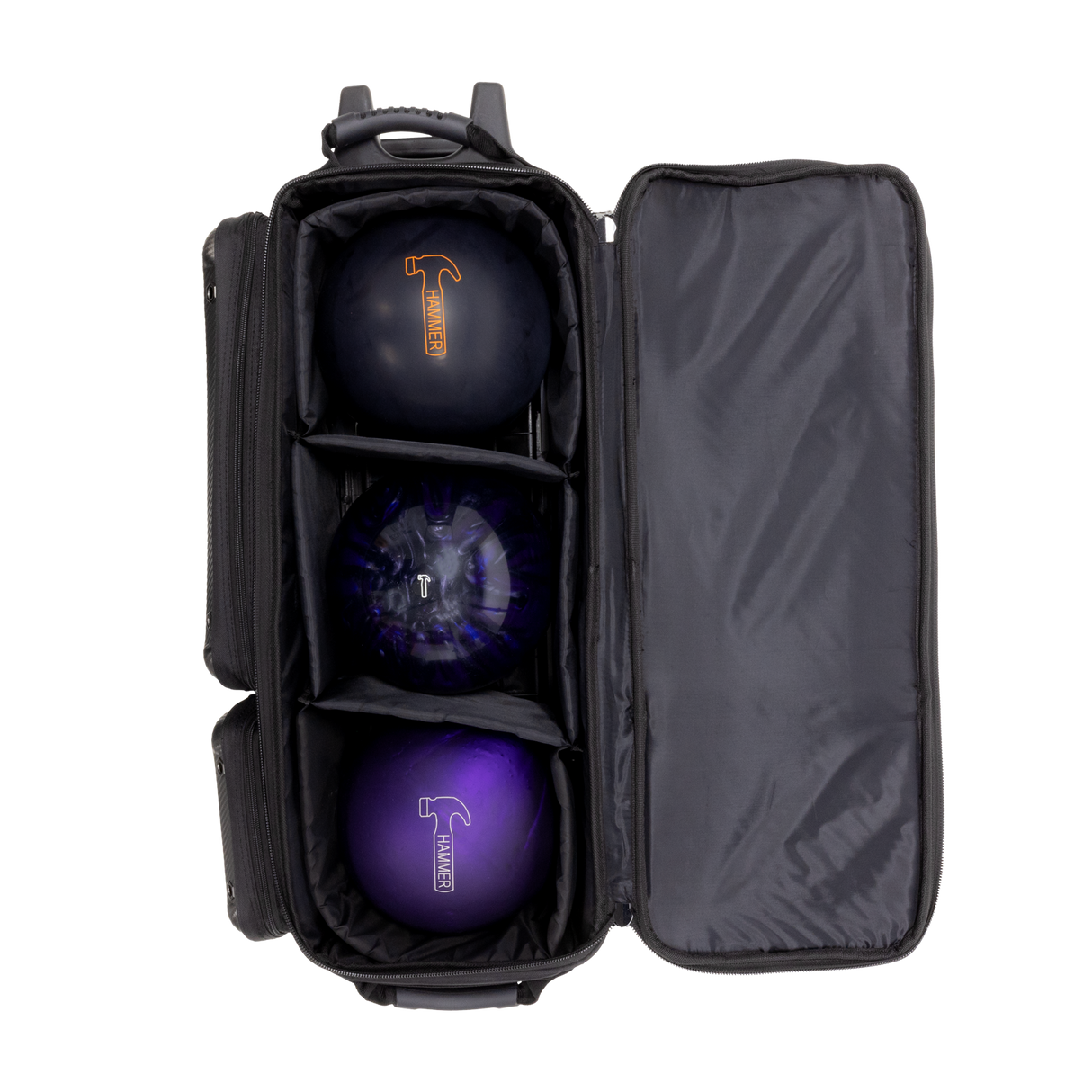 Hammer Carbon Shield 3 Ball Triple Roller Bowling Bag suitcase league tournament play sale discount coupon online pba tour