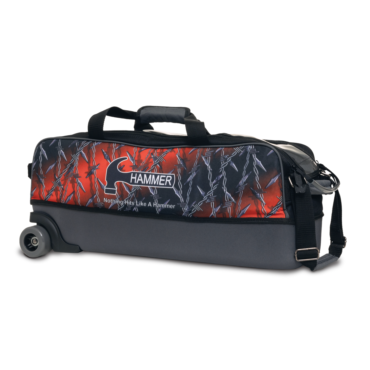 Hammer Barbed Wire Dye Sub Triple 3 Ball Tote Bowling Bag suitcase league tournament play sale discount coupon online pba tour