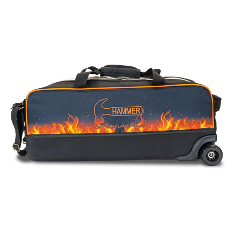 Hammer Flame Dye Sub Triple 3 Ball Tote Bowling Bag suitcase league tournament play sale discount coupon online pba tour
