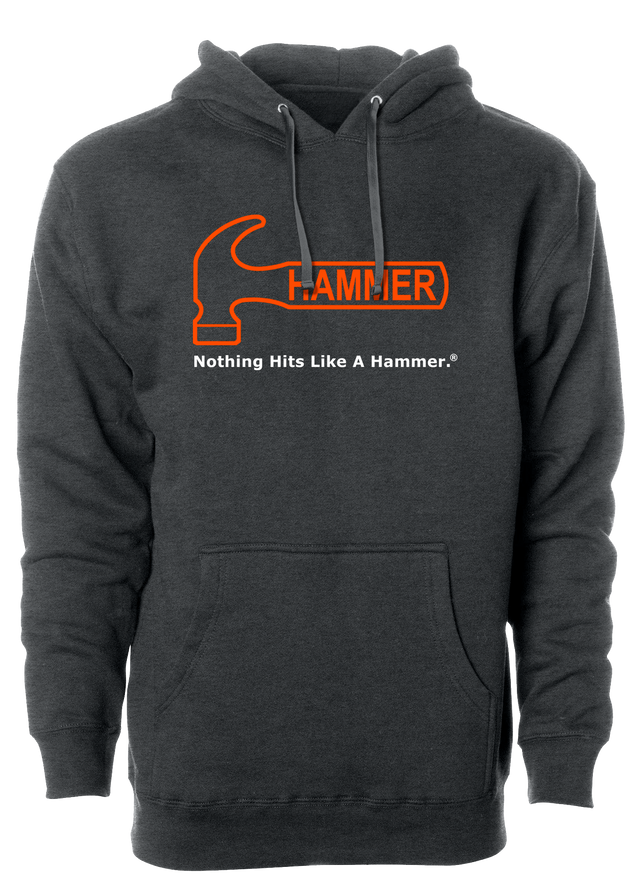 Hammer Hoodie. Keep warm in this stylish - Hammer (Nothing Hits Like A Hammer) - design hooded sweatshirt. #HammerBowling #NothingHitsLikeAHammer Standard Fit - Men's Sizing Jersey lined hood Split-stitched double-needle sewing on all seams Hoodie/Hooded Sweatshirt Bowling Gear Bowling Hoodies