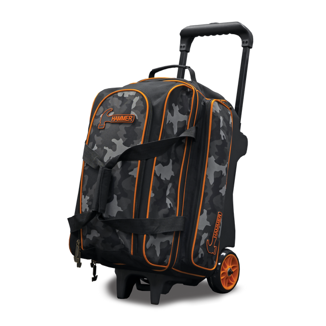 Hammer Premium Deluxe Camo 2 Ball Double Roller Bowling Bag suitcase league tournament play sale discount coupon online pba tour