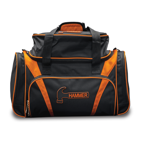 Hammer Premium Deluxe Orange Black Double Tote 2 Ball Bowling Bag suitcase league tournament play sale discount coupon online pba tour