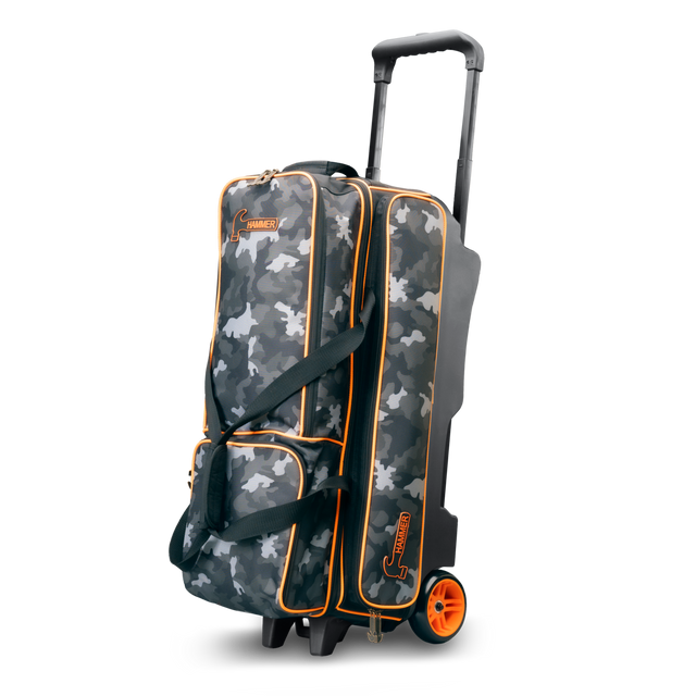 Hammer Premium Deluxe Camo 3 Ball Triple Roller Bowling Bag suitcase league tournament play sale discount coupon online pba tour