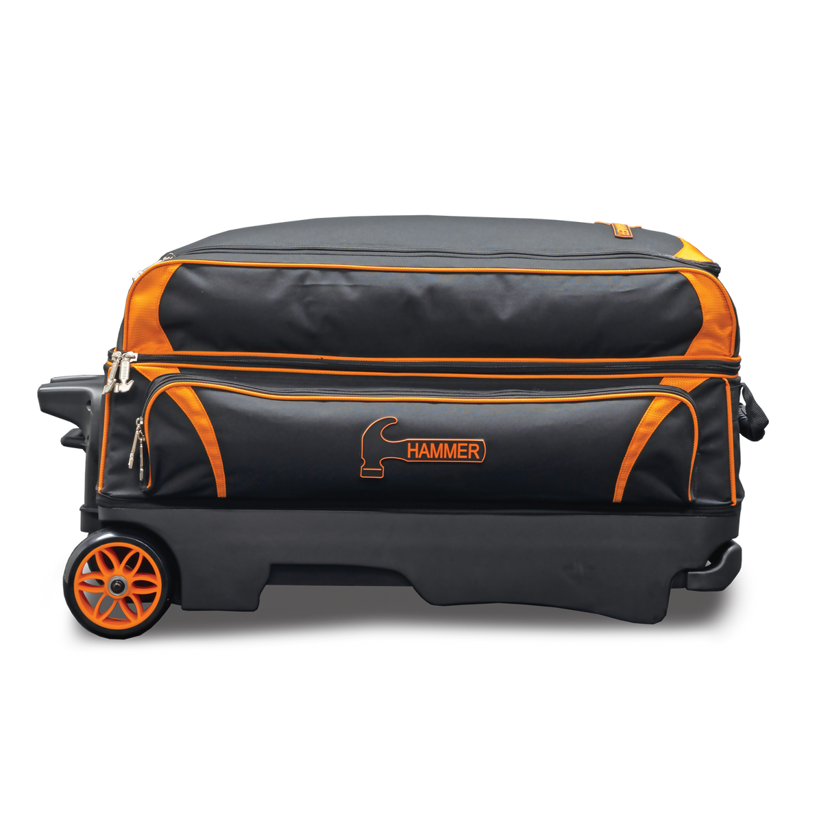 Hammer Premium Black/orange 2 Ball Double Roller Bowling Bag suitcase league tournament play sale discount coupon online pba tour