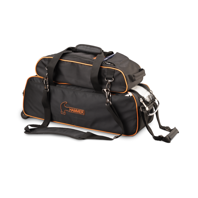 Hammer Premium Black Slim Triple 3 Ball Tote With Pouch Bowling Bag suitcase league tournament play sale discount coupon online pba tour