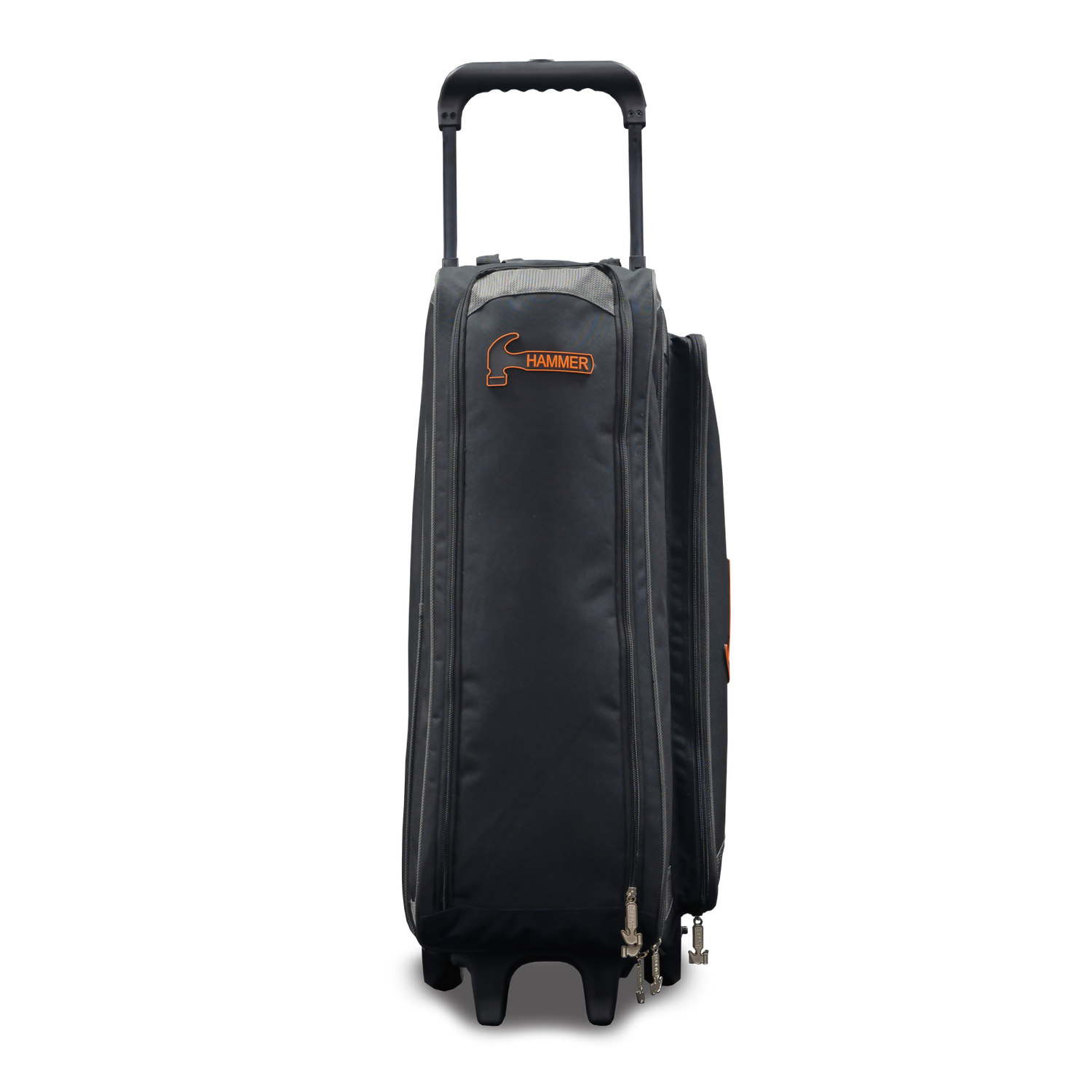Hammer Premium Black/Gray 3 Ball Triple Roller Bowling Bag Inside Bowling