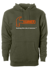 Hammer Bowling Orange Tagline Hoodie