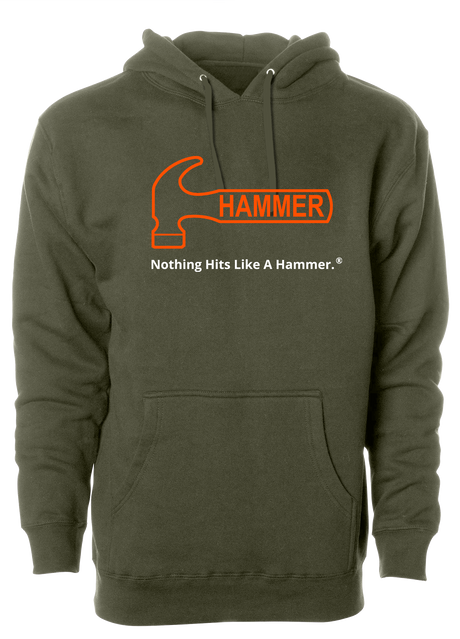 Hammer Bowling Orange Tagline Hoodie