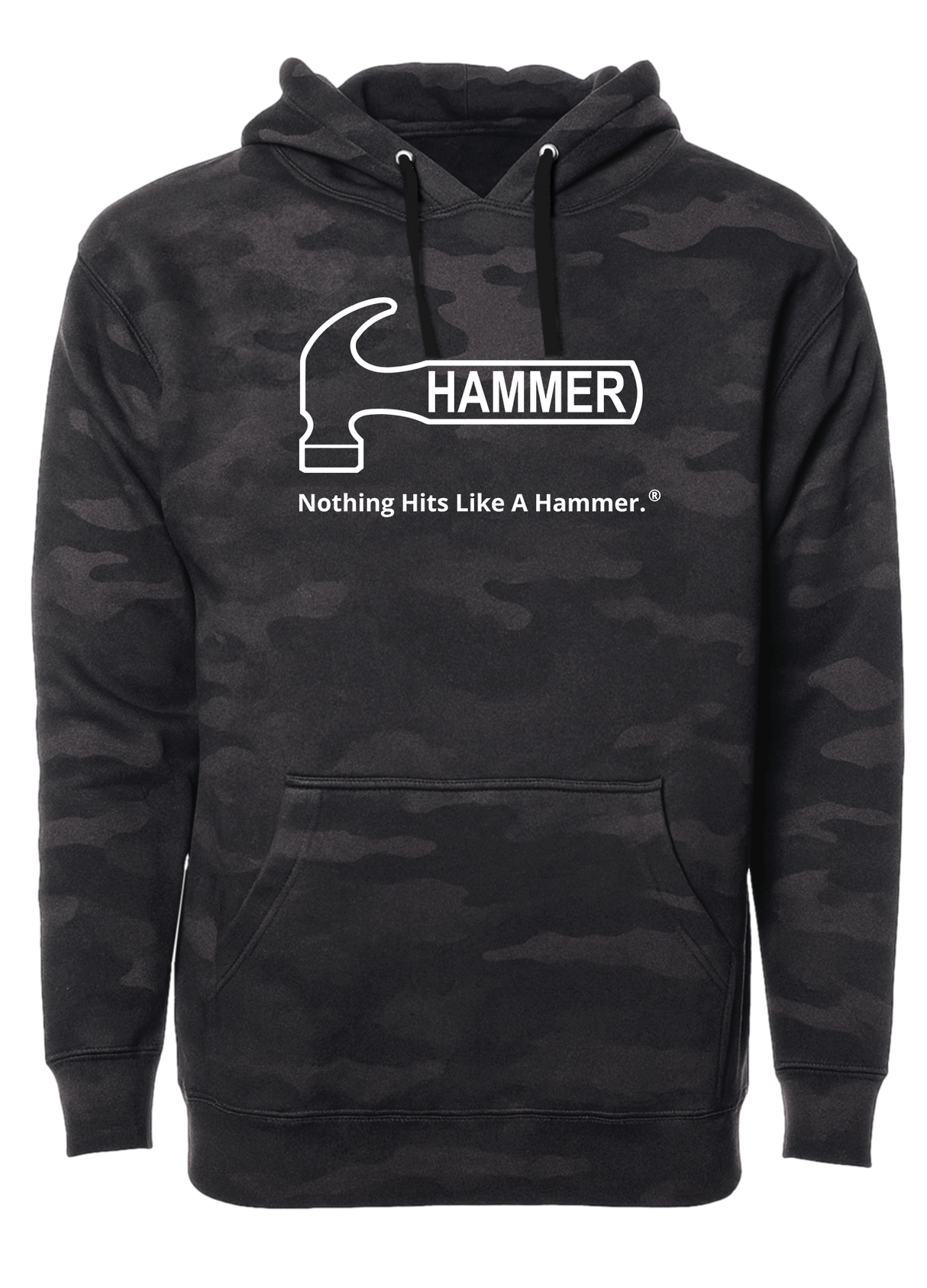 Hammer Bowling White Tagline Hoodie