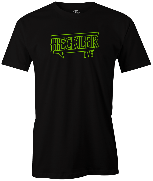 dv8-heckler-bowling ball logo tee shirt bowler practice league tournament tshirt